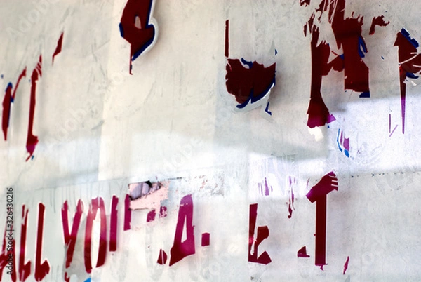 Fototapeta Deteriorated all you can eat signage