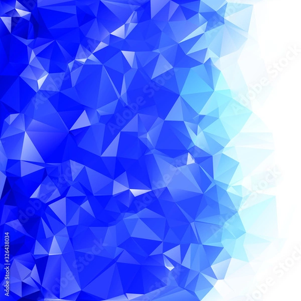 Obraz Blue Polygonal Mosaic Background, Creative Design Templates