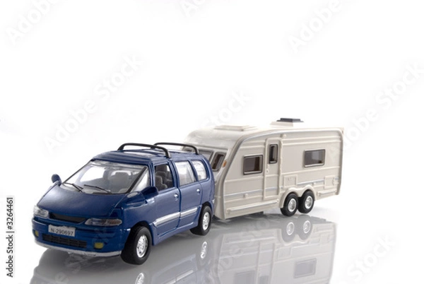 Obraz car with caravan