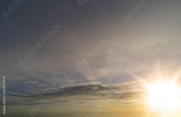 Fototapeta Blue cloudy sky, Abstract nature background.