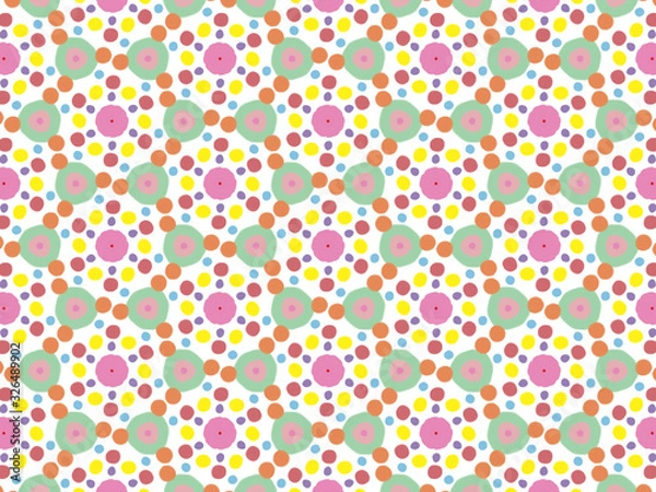 Fototapeta Colorful, seamless pattern. Ideal concept of a calming and happy background or wallpaper.