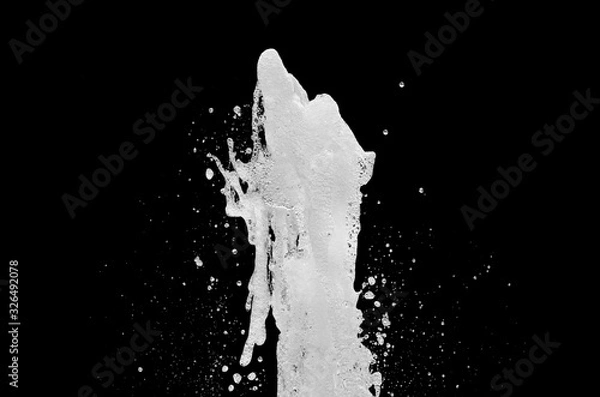 Fototapeta water splash isolated on the black background