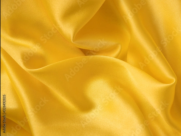 Fototapeta Background,  silk yellow texture, wave