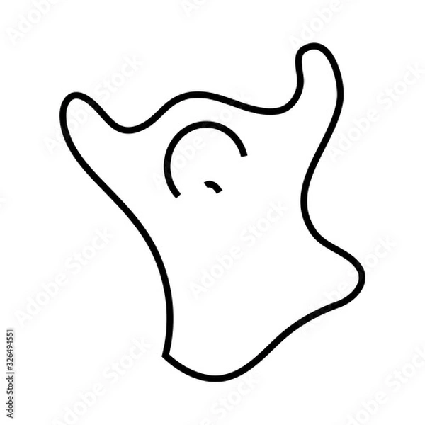 Fototapeta Ghost line icon, concept sign, outline vector illustration, linear symbol.