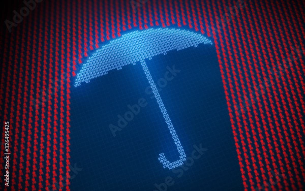 Obraz Malware and cyber attack concept 3D illustration