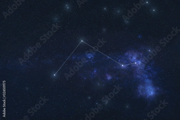 Fototapeta Monoceros stars in outer space. unicorn constellation lines. Elements of this image were furnished by NASA 