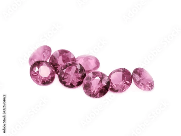 Obraz Pink tourmaline on a white background