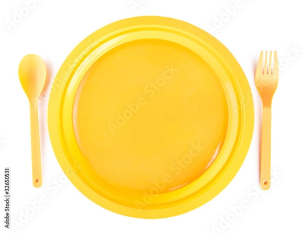 Fototapeta Cutlery set isolated