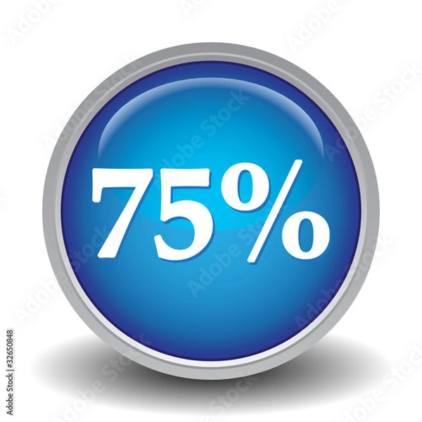 Fototapeta 75 PERCENT ICON