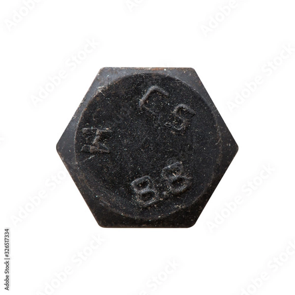 Obraz Screw head hexagon black