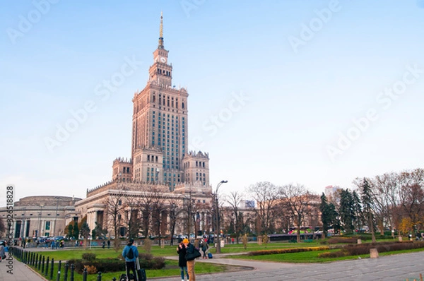 Obraz Warsaw, Poland, November 2019. Palace of culture and science (Palac kultury i nauki)