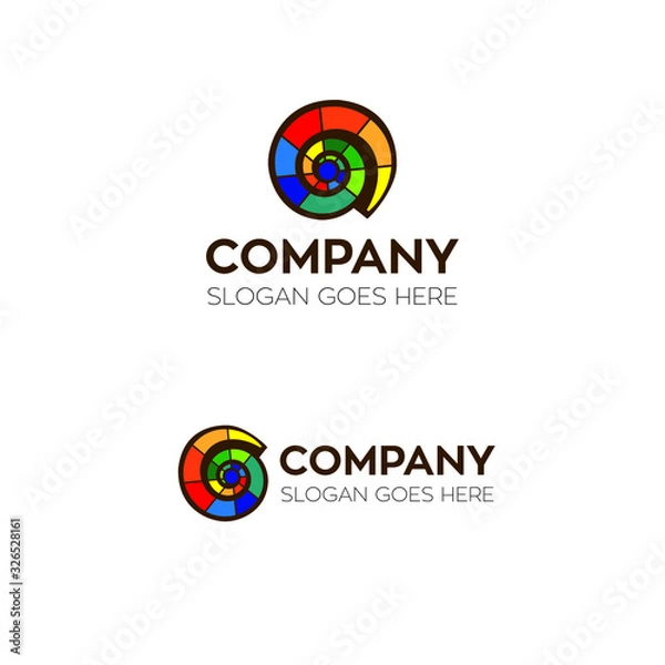 Fototapeta Abstract Seashell logo vector template 