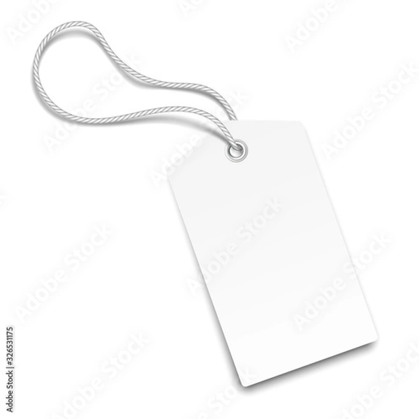 Obraz White Label Tag Vector Illustration