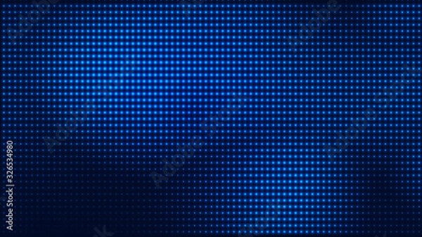 Fototapeta Dot blue pattern screen led light gradient texture background. Abstract  technology big data digital background. 3d rendering.