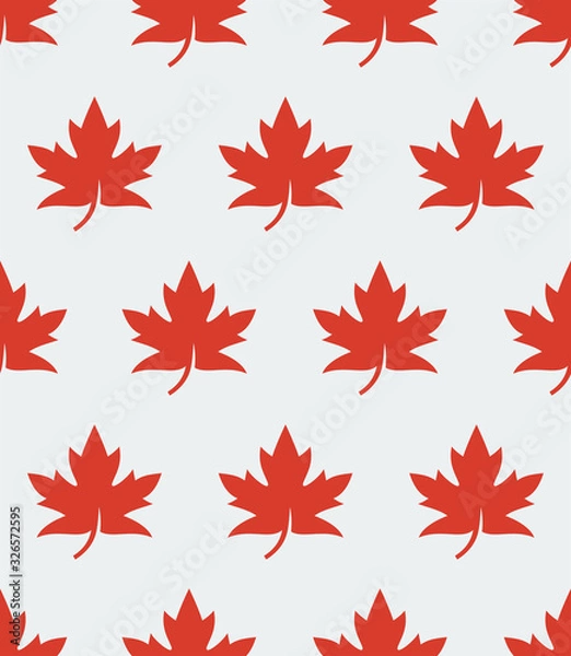 Fototapeta Maple seamless leaf logo design vector illustration template