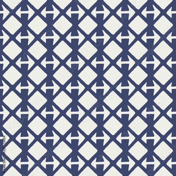 Fototapeta Japanese Square Geometric Vector Seamless Pattern