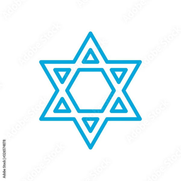 Obraz david star icon vector template