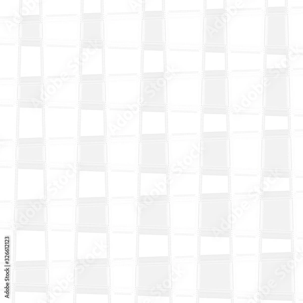 Fototapeta White background with a graphic pattern of lines and stripes, Texture of gray squares and rectangles. Modern abstract design in bright colors.