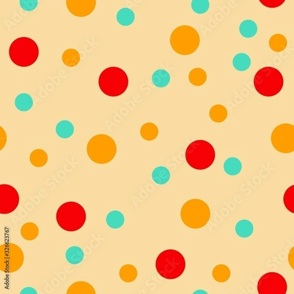 Fototapeta Carnival mask vector seamless patterns. Colorful patterns in red, yellow and teal colors. 