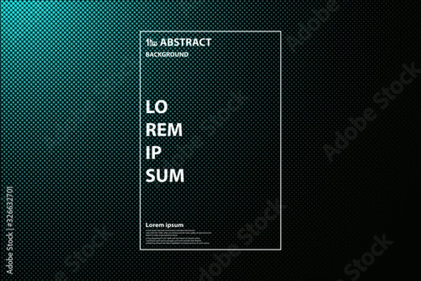 Fototapeta Abstract tech green halftone design decorative artwork template background. illustration vector eps10