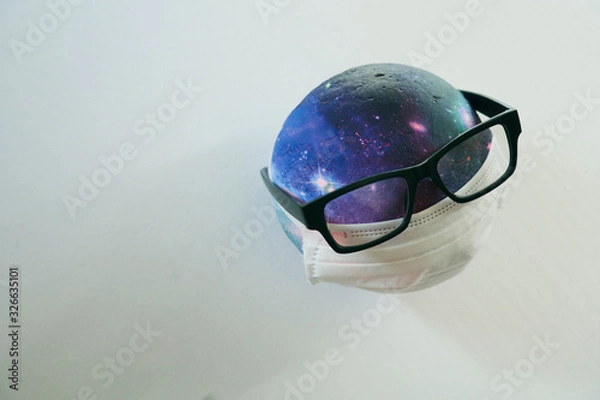 Obraz マスク メガネ 地球