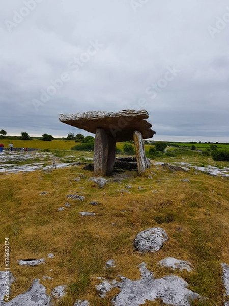 Fototapeta Stone formation in karst area Burren in the west of Ireland 