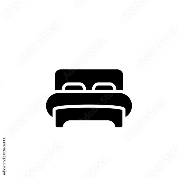 Obraz Vector illustration, bed icon design