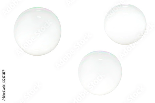 Obraz Bubbles on white background