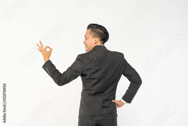 Obraz Businessman potrait with white background