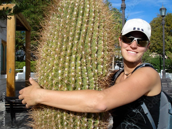 Obraz uścisk kaktusa