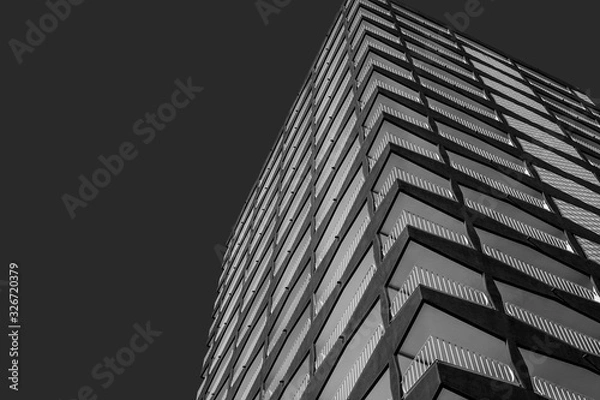 Fototapeta Up view of a skyscraper in Benidorm, Spain