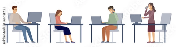 Obraz People in the office. Managers work