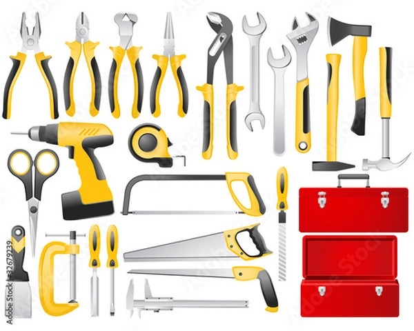Obraz Zestaw narzędzi do pracy ręcznej
