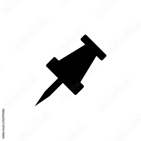 Obraz push pin icon vector template