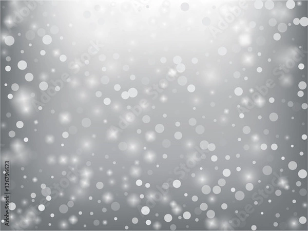 Obraz Winter Holidays Falling Snow Vector Background. 