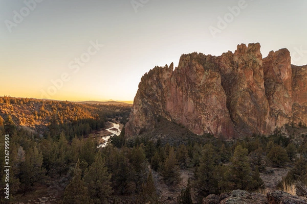 Fototapeta sunset in mountains
