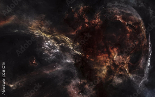 Fototapeta Beautiful cosmic landscape. Nebulae in deep space. Science fiction. Elements of this image furnished by NASA