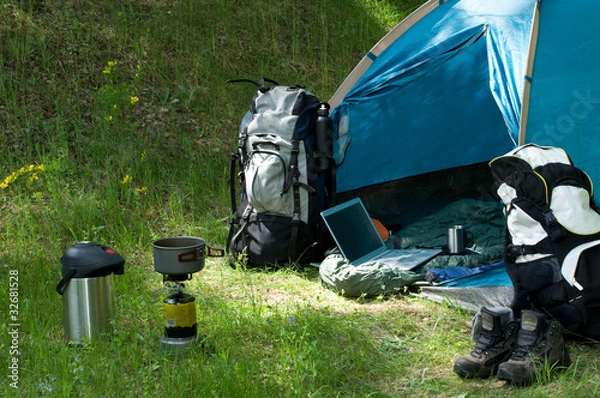 Obraz Camping and Technology