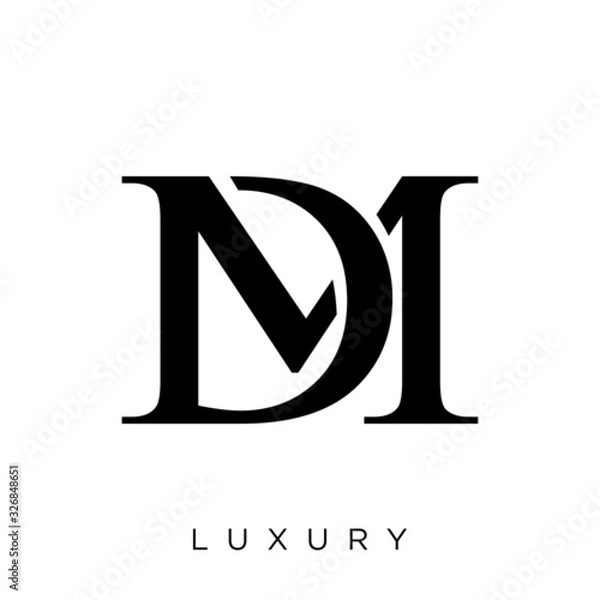 Obraz dm logo design vector