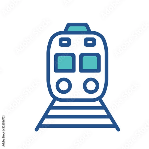 Obraz train icon design, flat style icon collection