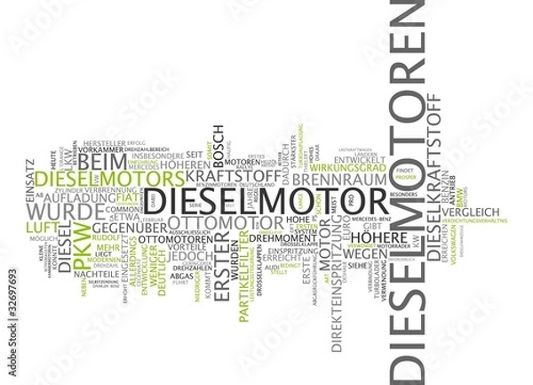 Fototapeta Dieselmotor