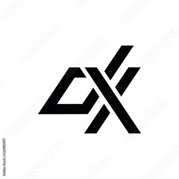 Obraz DX D X letter logo design vector icone