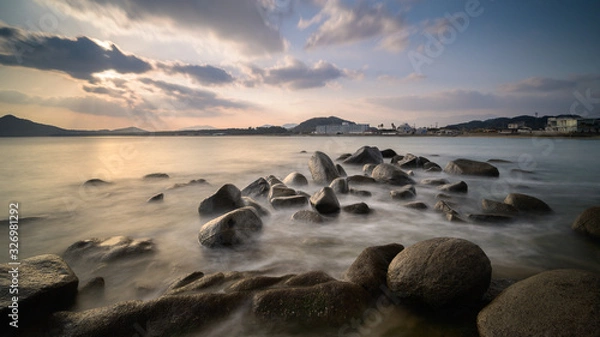 Fototapeta 朝の海