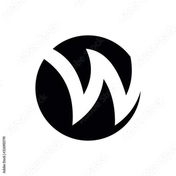 Obraz WW W letter logo vector design