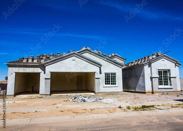 Fototapeta Brand New Construction Of One Level Home