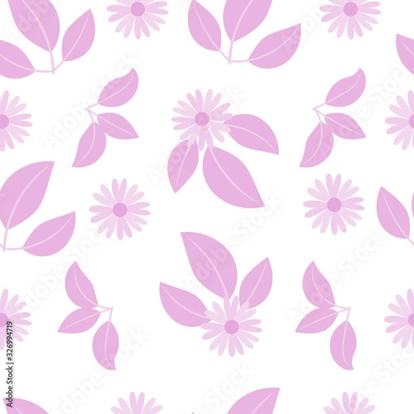 Fototapeta pink flowers seamless pattern