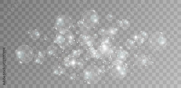 Obraz Bubble vector. soap bubble on a transparent background. Vector design.	