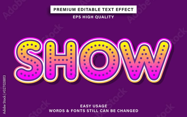 Fototapeta show text style effect