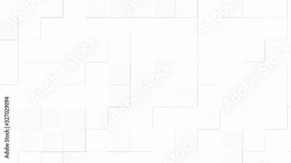 Obraz White cement and plaster square wall texture background. modern interior design.