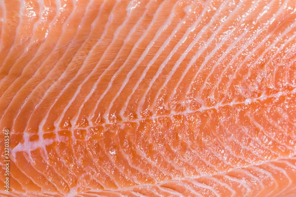 Obraz Stock photo of the texture of a salmon steak